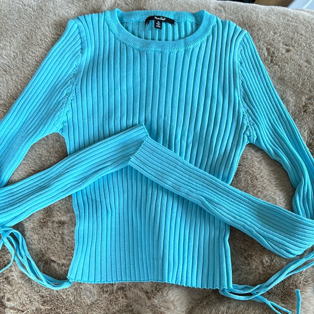 Papaya Ribbed Sweater - Picture 1 of 2